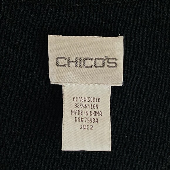 Chicos Viscose Rib Knit Tank Top Shell Women 2 L Stretch Classic Layering Summer - Picture 6 of 6